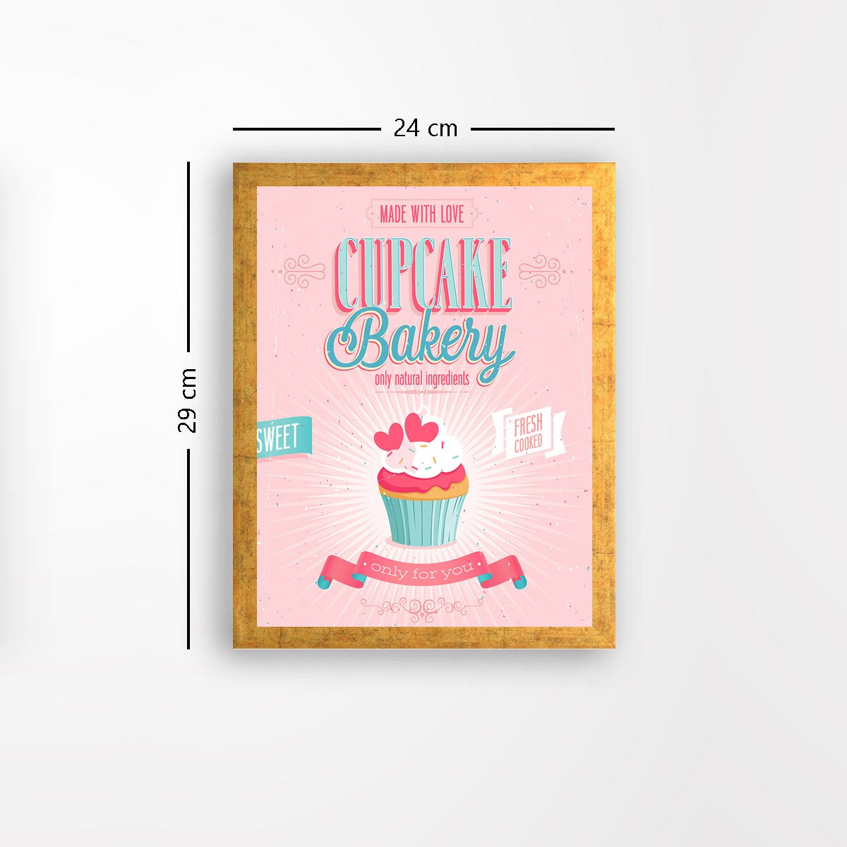 Quadro Decorativo MDF Emoldurado - Arte Multicolor 24x29cm com Moldura de Madeira 2cm