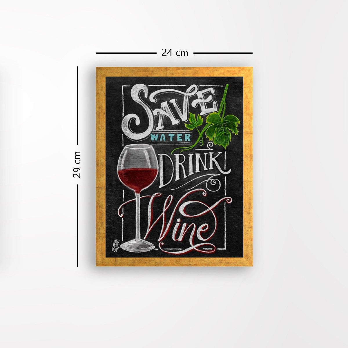 Quadro Decorativo MDF Emoldurado - Arte Multicolor 24x29cm com Moldura de Madeira 2cm