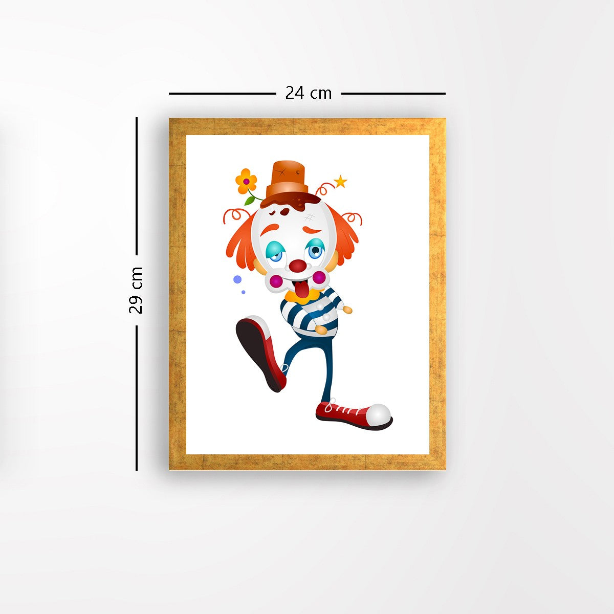 Quadro Decorativo MDF Emoldurado - Arte Multicolor 24x29cm com Moldura de Madeira 2cm