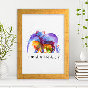 Quadro Decorativo MDF Emoldurado - Arte Multicolor 24x29cm com Moldura de Madeira 2cm