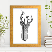 Quadro Decorativo MDF Emoldurado - Arte Multicolor 24x29cm com Moldura de Madeira 2cm