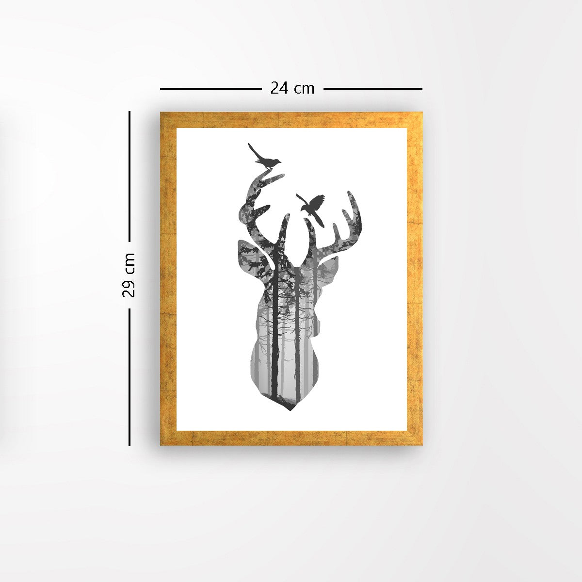 Quadro Decorativo MDF Emoldurado - Arte Multicolor 24x29cm com Moldura de Madeira 2cm