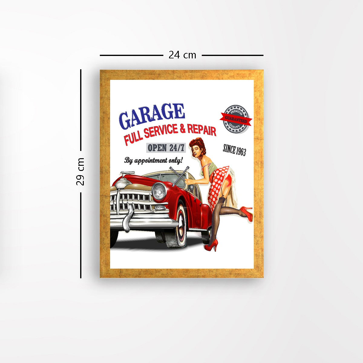 Quadro Decorativo MDF Emoldurado - Arte Multicolor 24x29cm com Moldura de Madeira 2cm