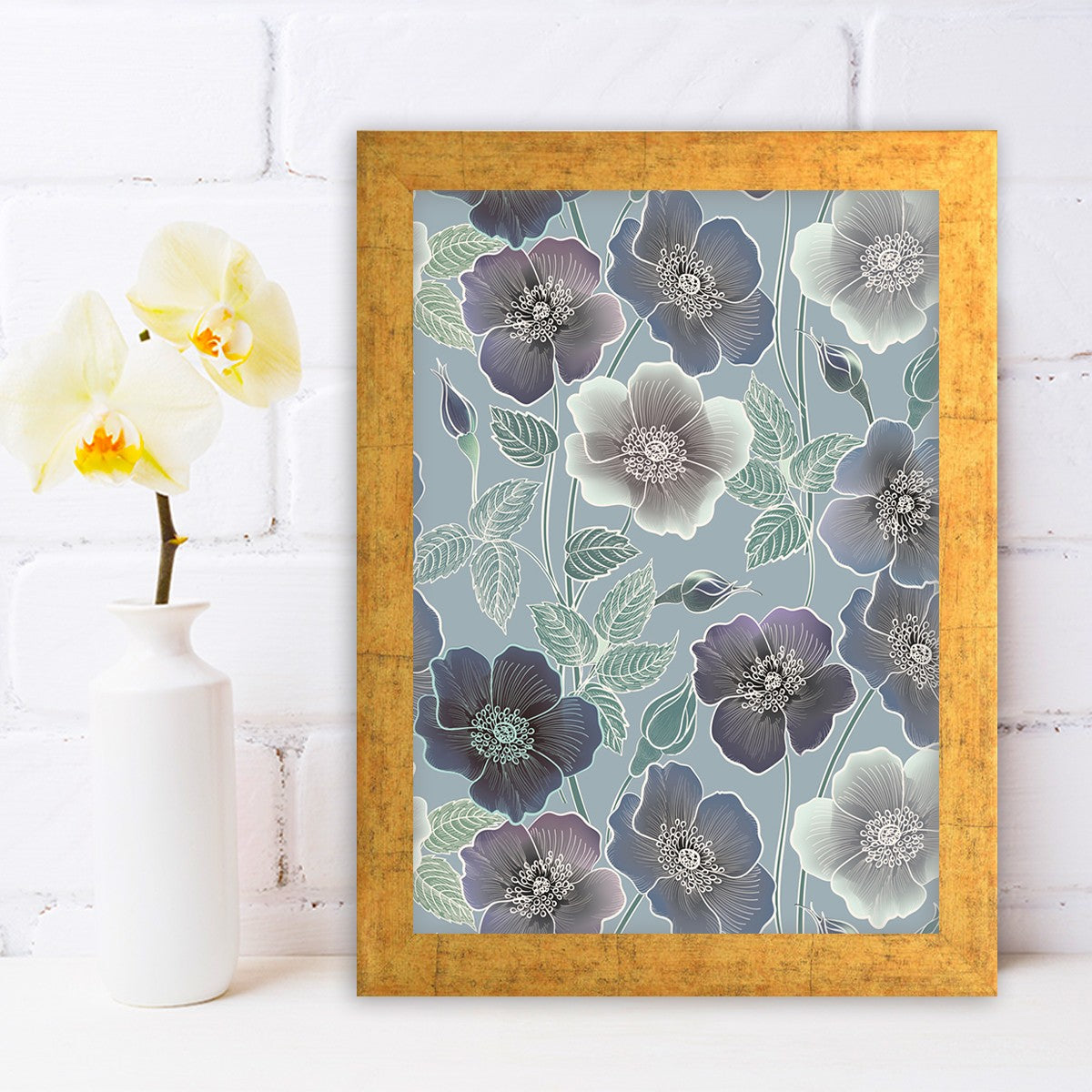 Quadro Decorativo MDF Emoldurado - Arte Multicolor 24x29cm com Moldura de Madeira 2cm