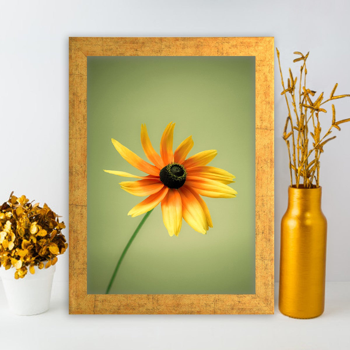 Quadro Decorativo MDF Emoldurado - Arte Multicolor 24x29cm com Moldura de Madeira 2cm