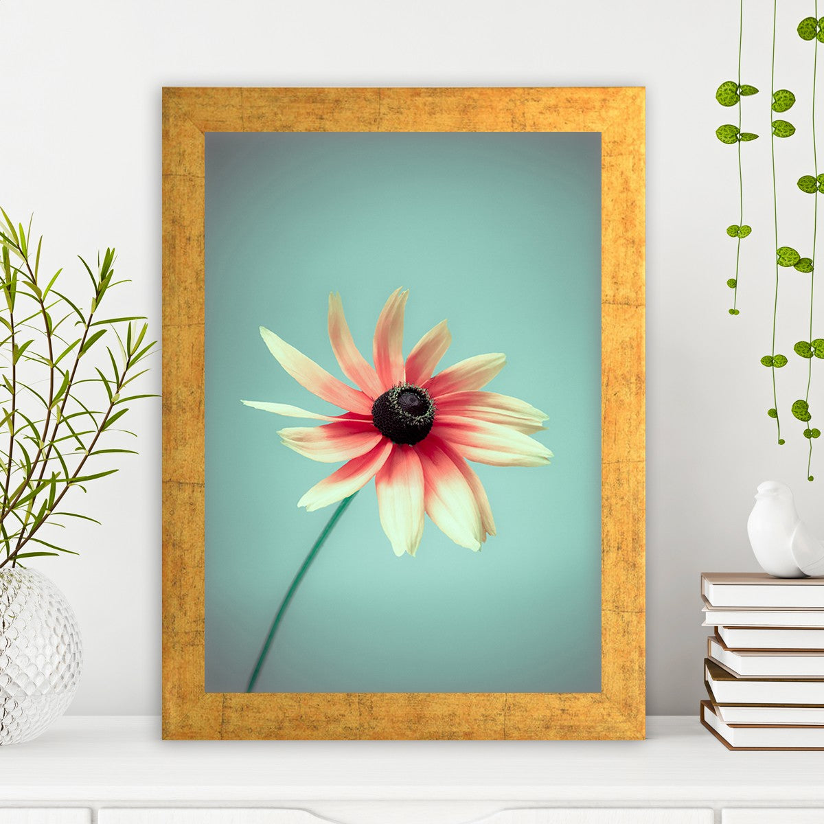 Quadro Decorativo MDF Emoldurado - Arte Multicolor 24x29cm com Moldura de Madeira 2cm