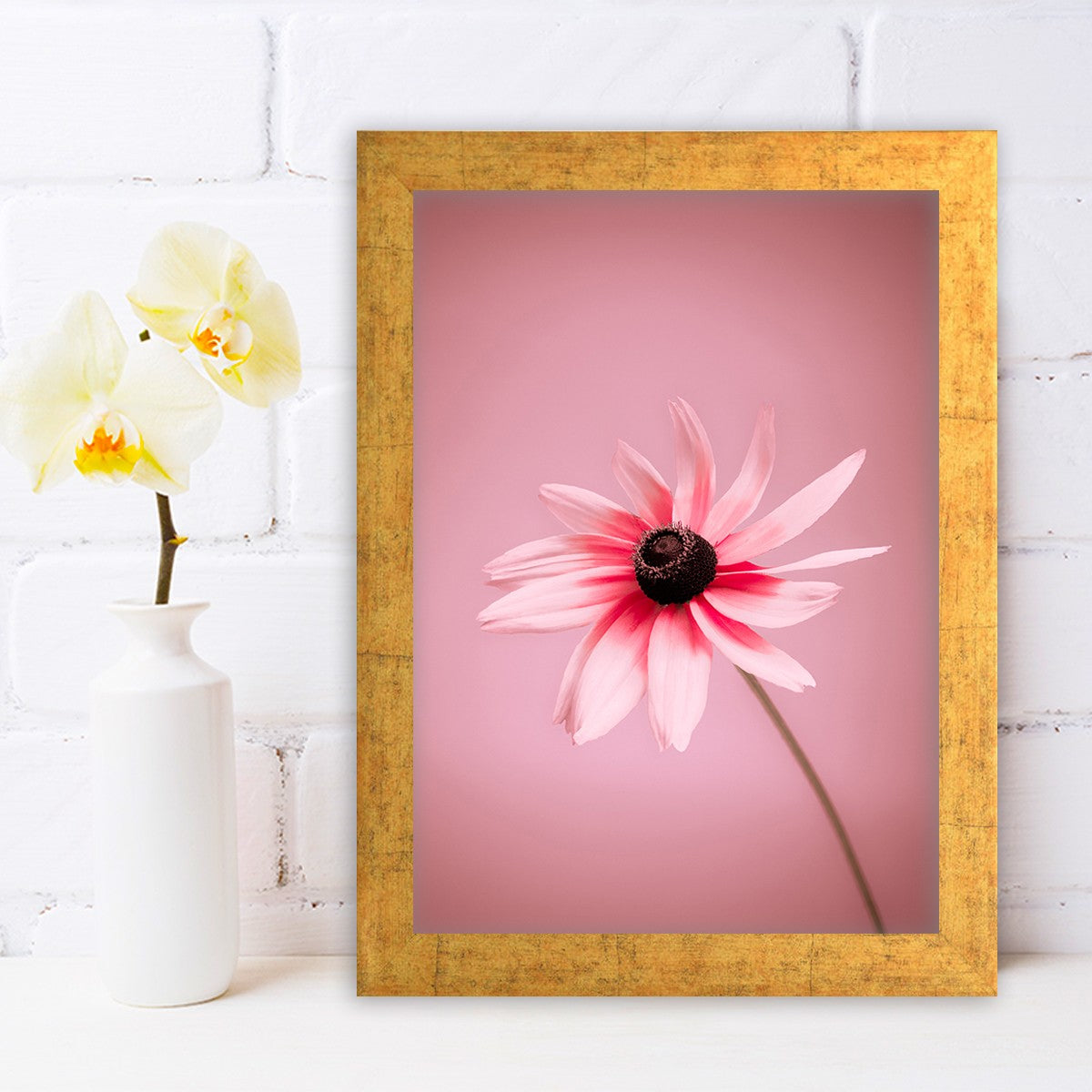 Quadro Decorativo MDF Emoldurado - Arte Multicolor 24x29cm com Moldura de Madeira 2cm