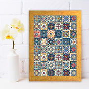 Quadro Decorativo MDF Emoldurado - Arte Multicolor 24x29cm com Moldura de Madeira 2cm