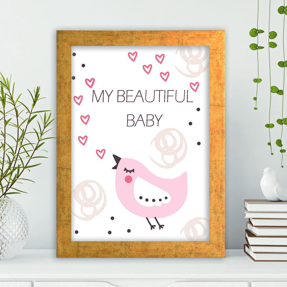 Quadro Decorativo MDF Emoldurado - Arte Multicolor 24x29cm com Moldura de Madeira 2cm