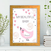 Quadro Decorativo MDF Emoldurado - Arte Multicolor 24x29cm com Moldura de Madeira 2cm