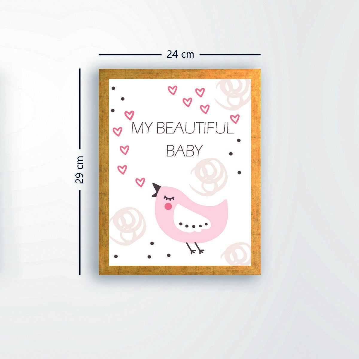 Quadro Decorativo MDF Emoldurado - Arte Multicolor 24x29cm com Moldura de Madeira 2cm