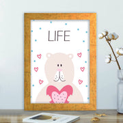 Quadro Decorativo MDF Emoldurado - Arte Multicolor 24x29cm com Moldura de Madeira 2cm