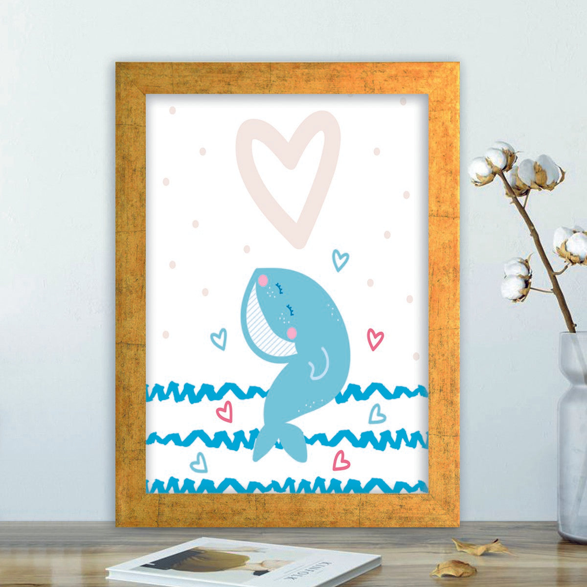 Quadro Decorativo MDF Emoldurado - Arte Multicolor 24x29cm com Moldura de Madeira 2cm