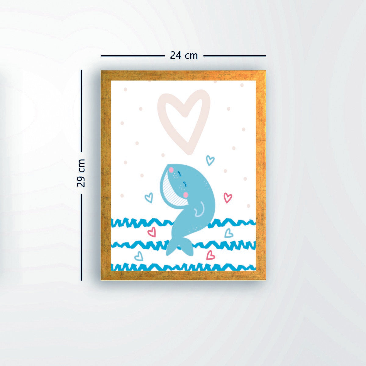 Quadro Decorativo MDF Emoldurado - Arte Multicolor 24x29cm com Moldura de Madeira 2cm