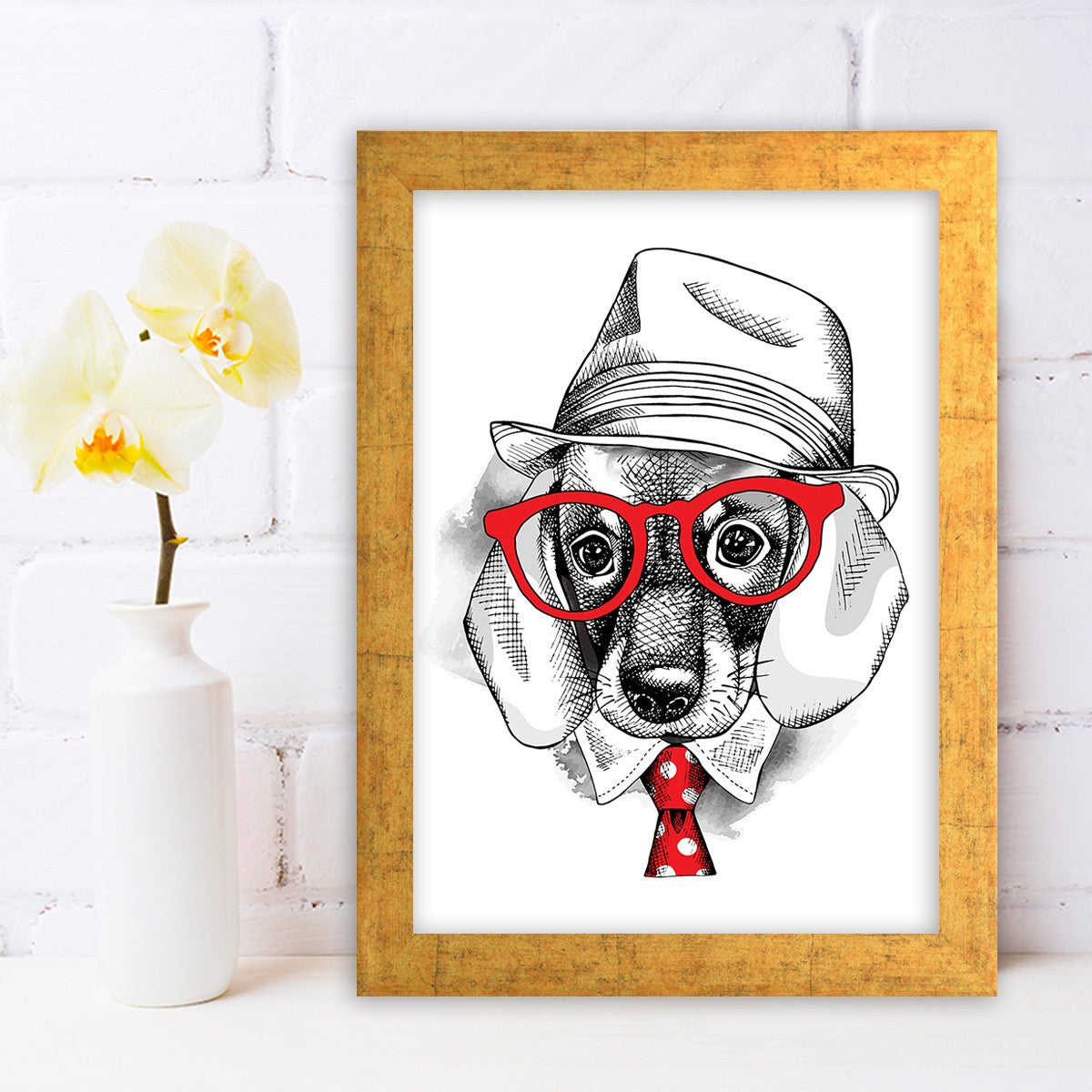 Quadro Decorativo MDF Emoldurado - Arte Multicolor 24x29cm com Moldura de Madeira 2cm