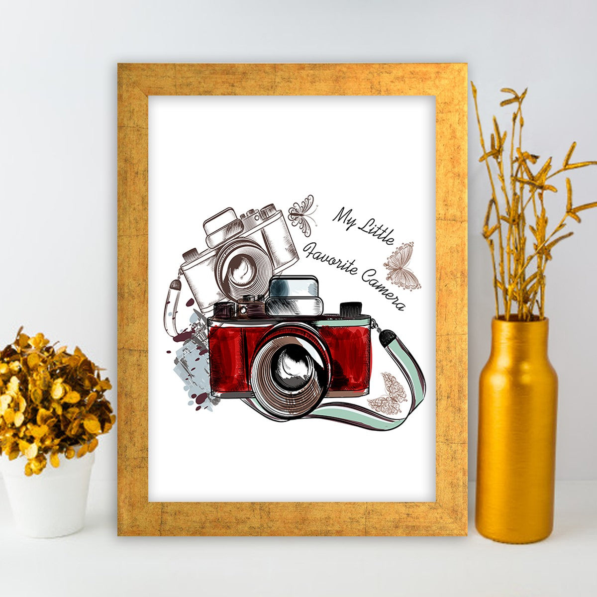 Quadro Decorativo MDF Emoldurado - Arte Multicolor 24x29cm com Moldura de Madeira 2cm