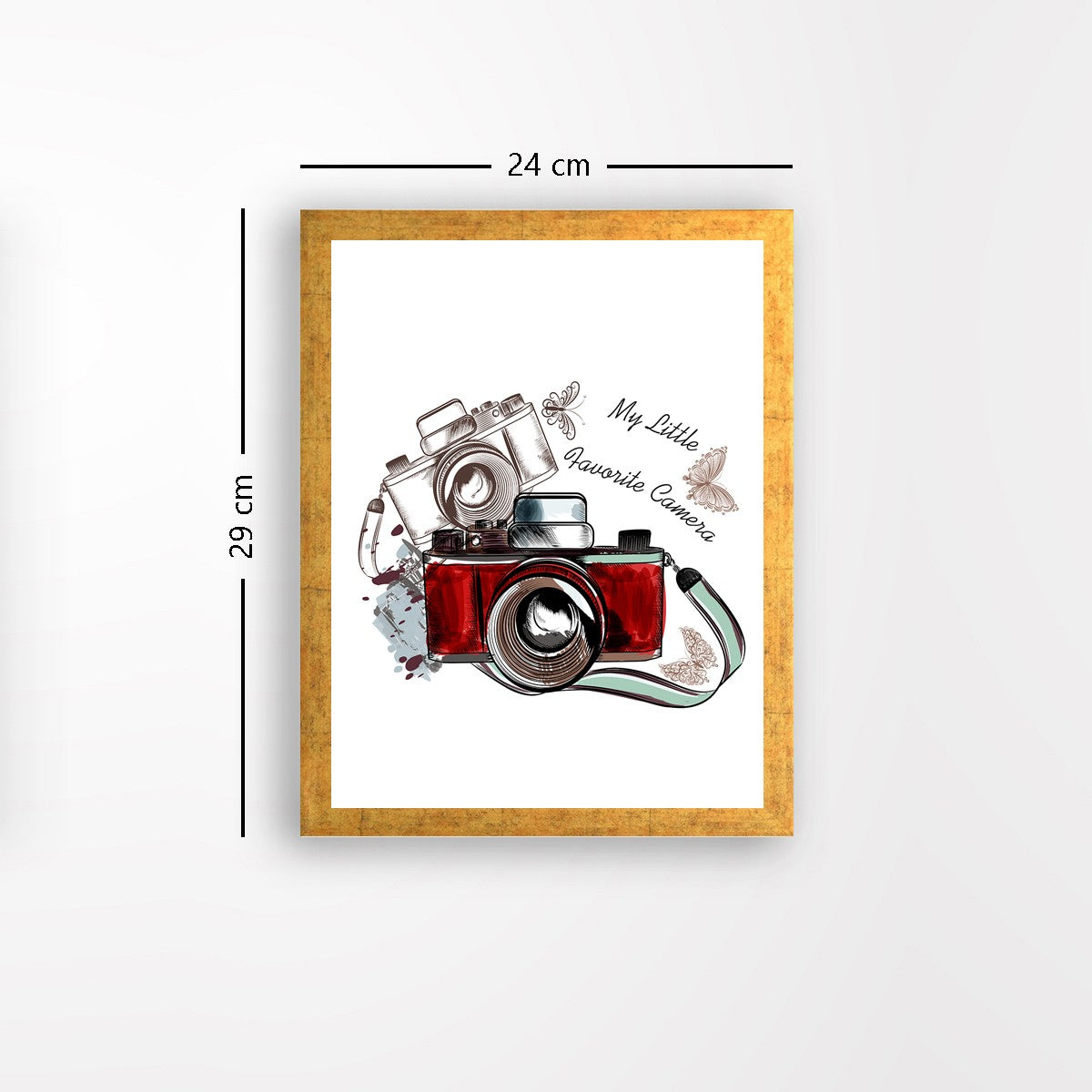 Quadro Decorativo MDF Emoldurado - Arte Multicolor 24x29cm com Moldura de Madeira 2cm