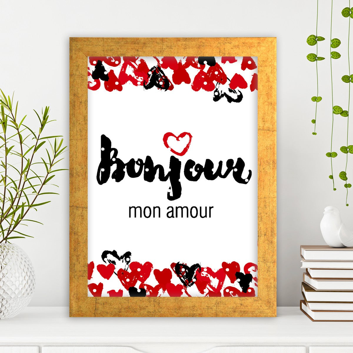 Quadro Decorativo MDF Emoldurado - Arte Multicolor 24x29cm com Moldura de Madeira 2cm