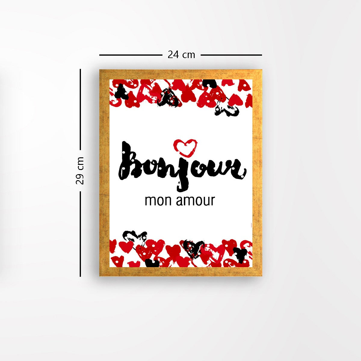 Quadro Decorativo MDF Emoldurado - Arte Multicolor 24x29cm com Moldura de Madeira 2cm