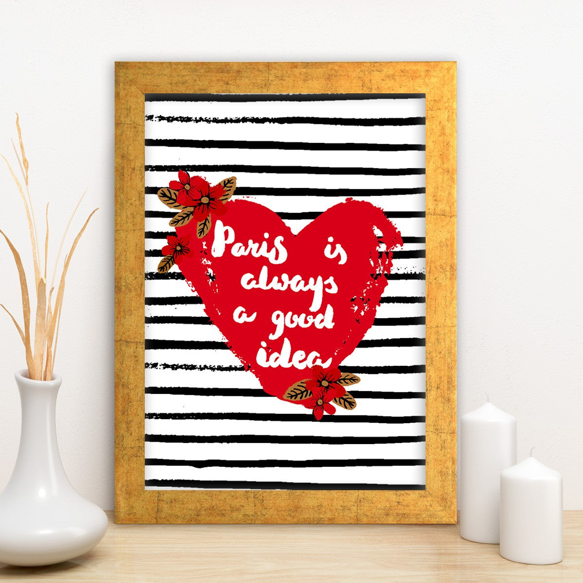 Quadro Decorativo MDF Emoldurado - Arte Multicolor 24x29cm com Moldura de Madeira 2cm