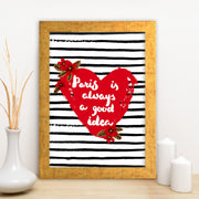 Quadro Decorativo MDF Emoldurado - Arte Multicolor 24x29cm com Moldura de Madeira 2cm