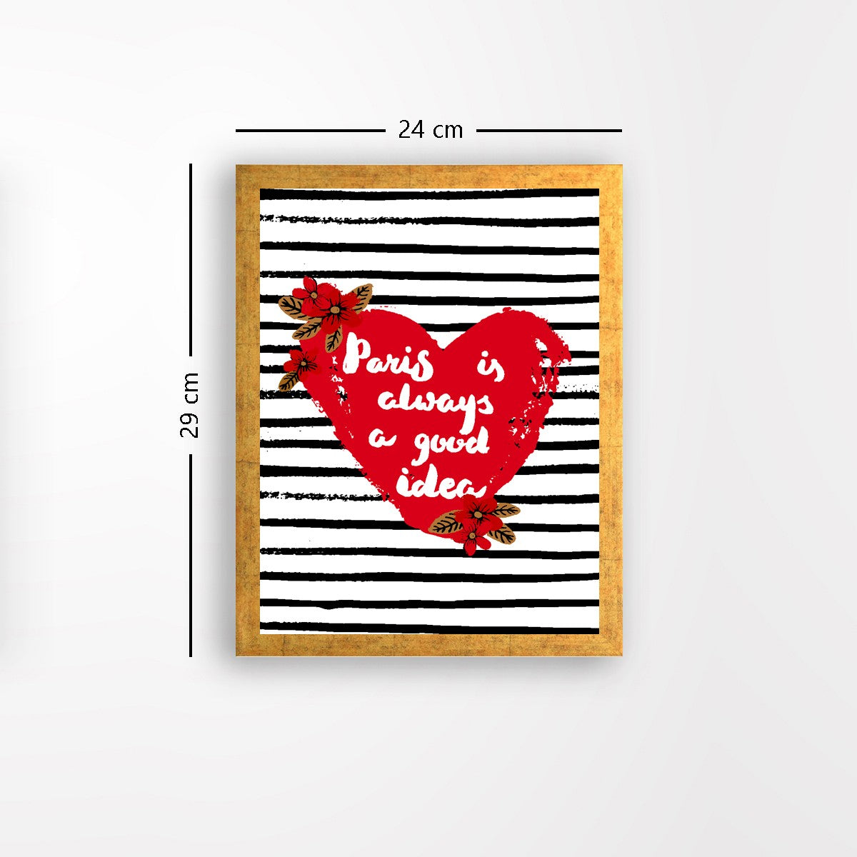 Quadro Decorativo MDF Emoldurado - Arte Multicolor 24x29cm com Moldura de Madeira 2cm