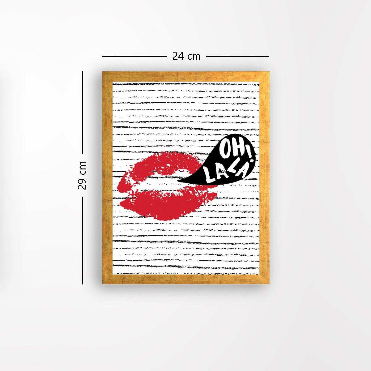 Quadro Decorativo MDF Emoldurado - Arte Multicolor 24x29cm com Moldura de Madeira 2cm