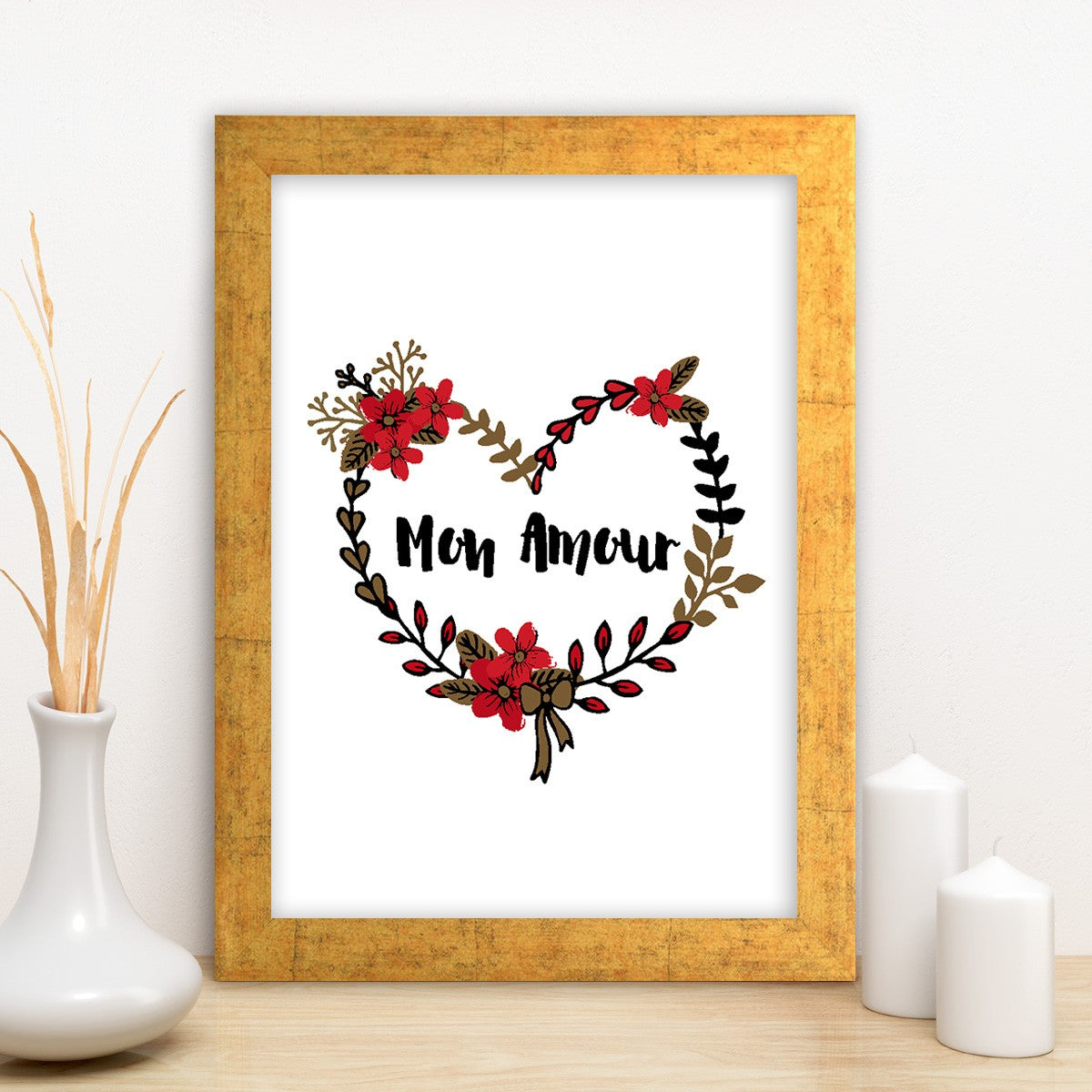 Quadro Decorativo MDF Emoldurado - Arte Multicolor 24x29cm com Moldura de Madeira 2cm