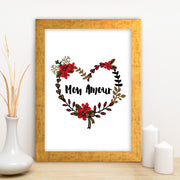 Quadro Decorativo MDF Emoldurado - Arte Multicolor 24x29cm com Moldura de Madeira 2cm