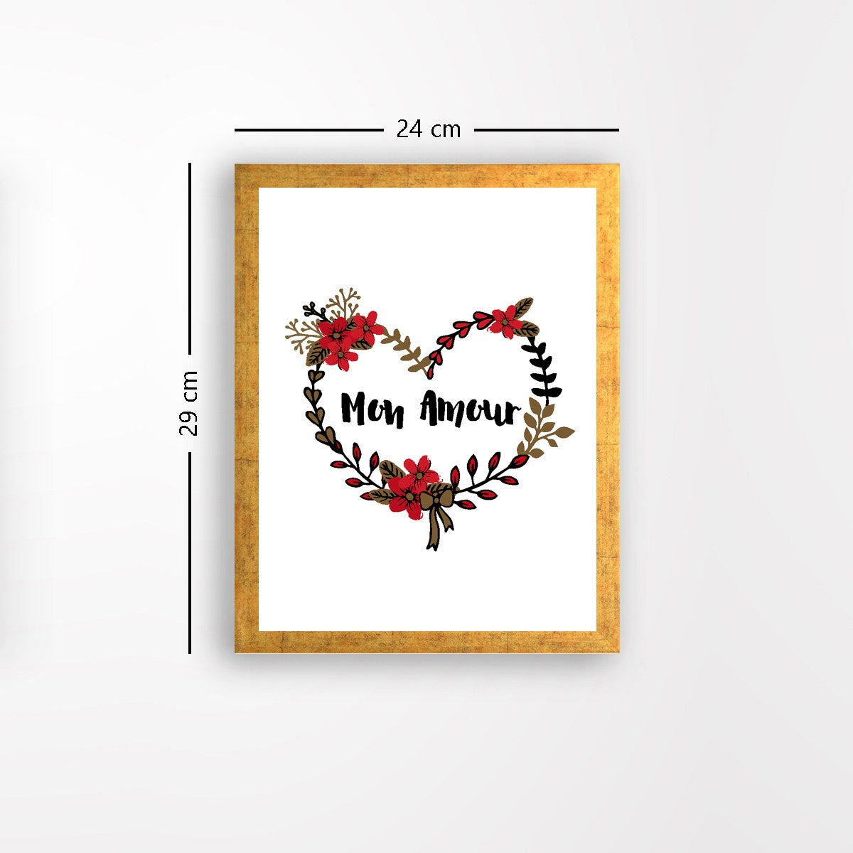 Quadro Decorativo MDF Emoldurado - Arte Multicolor 24x29cm com Moldura de Madeira 2cm