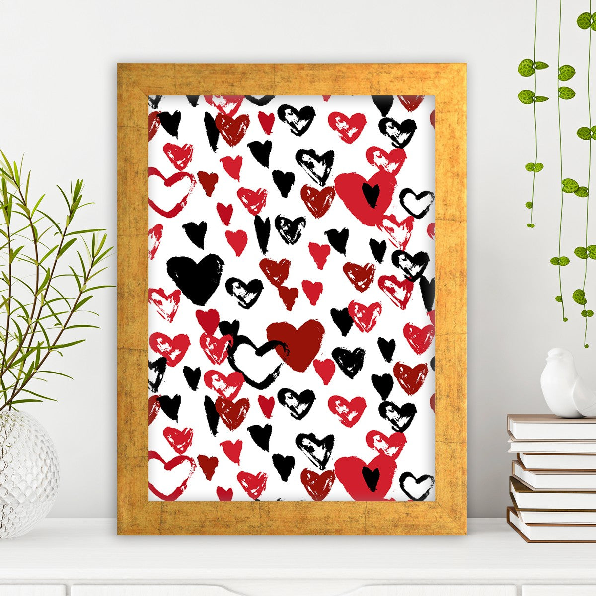 Quadro Decorativo MDF Emoldurado - Arte Multicolor 24x29cm com Moldura de Madeira 2cm