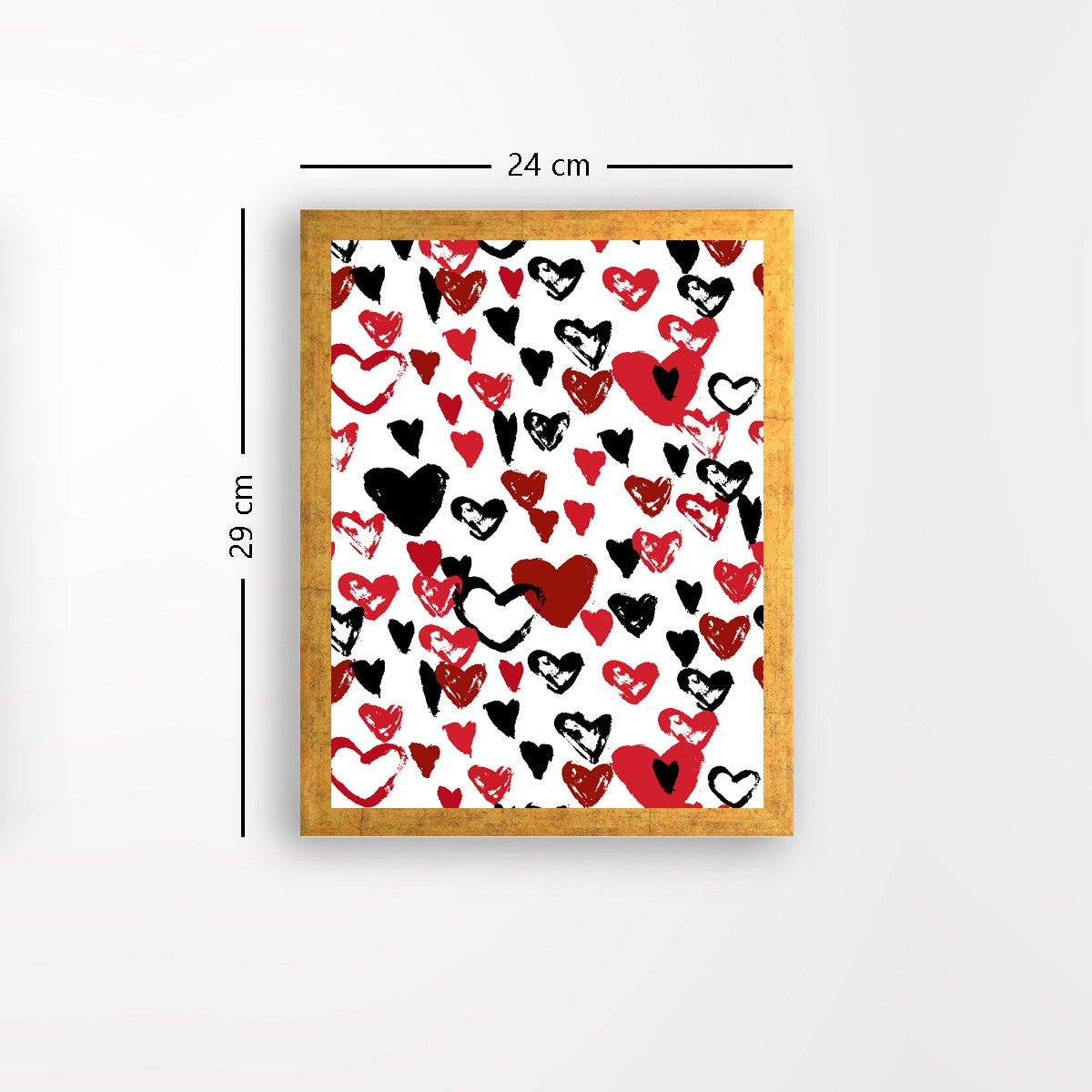 Quadro Decorativo MDF Emoldurado - Arte Multicolor 24x29cm com Moldura de Madeira 2cm