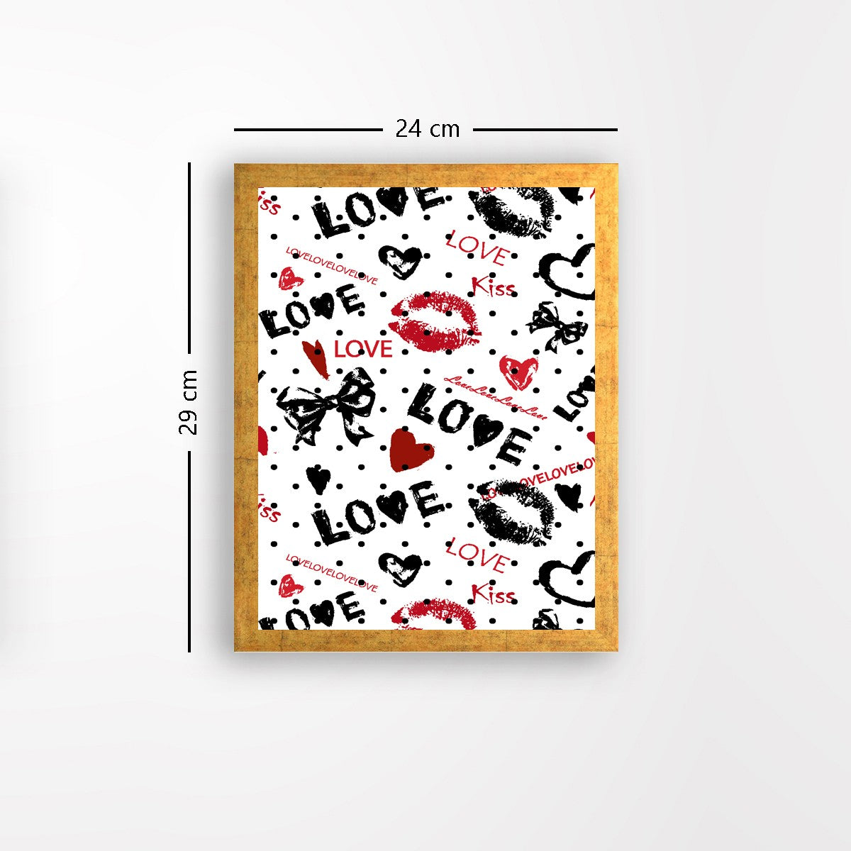 Quadro Decorativo MDF Emoldurado - Arte Multicolor 24x29cm com Moldura de Madeira 2cm