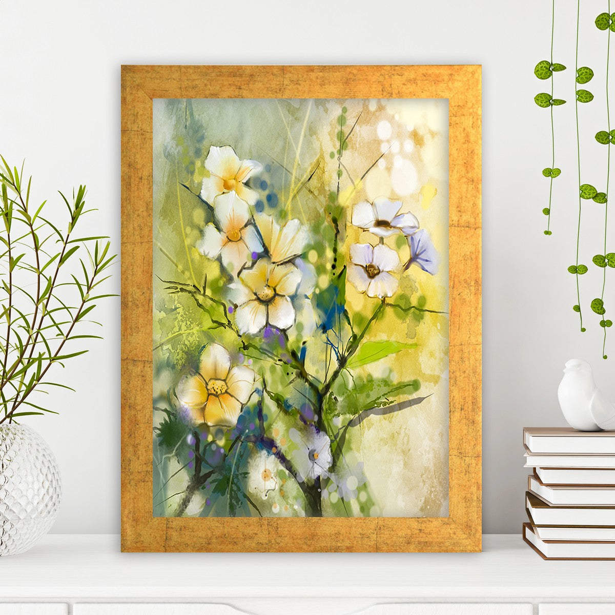 Quadro Decorativo MDF Emoldurado - Arte Multicolor 24x29cm com Moldura de Madeira 2cm