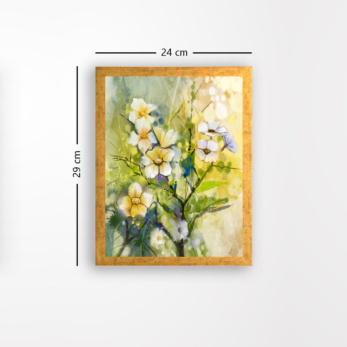 Quadro Decorativo MDF Emoldurado - Arte Multicolor 24x29cm com Moldura de Madeira 2cm