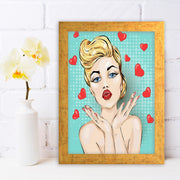 Quadro Decorativo MDF Emoldurado - Arte Multicolor 24x29cm com Moldura de Madeira 2cm