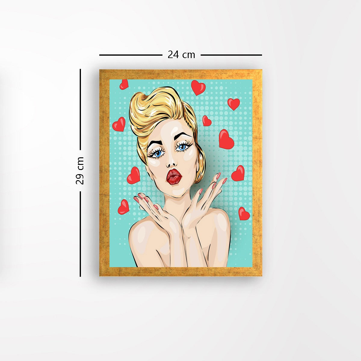 Quadro Decorativo MDF Emoldurado - Arte Multicolor 24x29cm com Moldura de Madeira 2cm