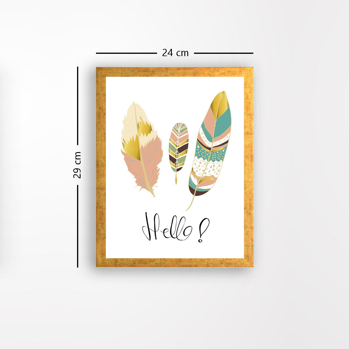 Quadro Decorativo MDF Emoldurado - Arte Multicolor 24x29cm com Moldura de Madeira 2cm