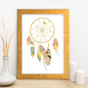 Quadro Decorativo MDF Emoldurado - Arte Multicolor 24x29cm com Moldura de Madeira 2cm