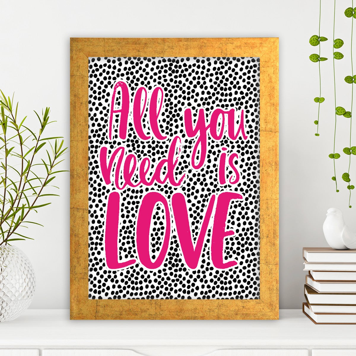 Quadro Decorativo MDF Emoldurado - Arte Multicolor 24x29cm com Moldura de Madeira 2cm