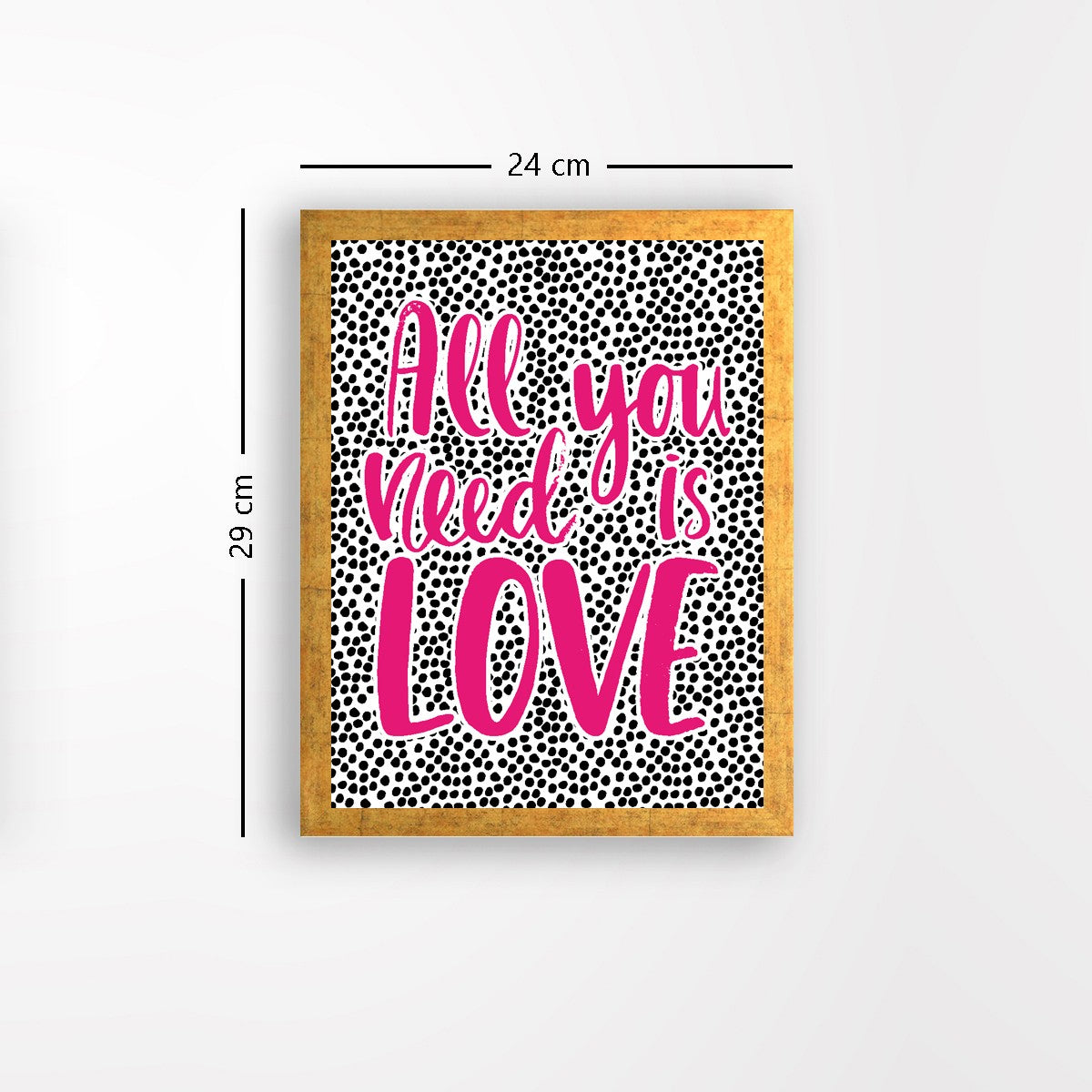 Quadro Decorativo MDF Emoldurado - Arte Multicolor 24x29cm com Moldura de Madeira 2cm