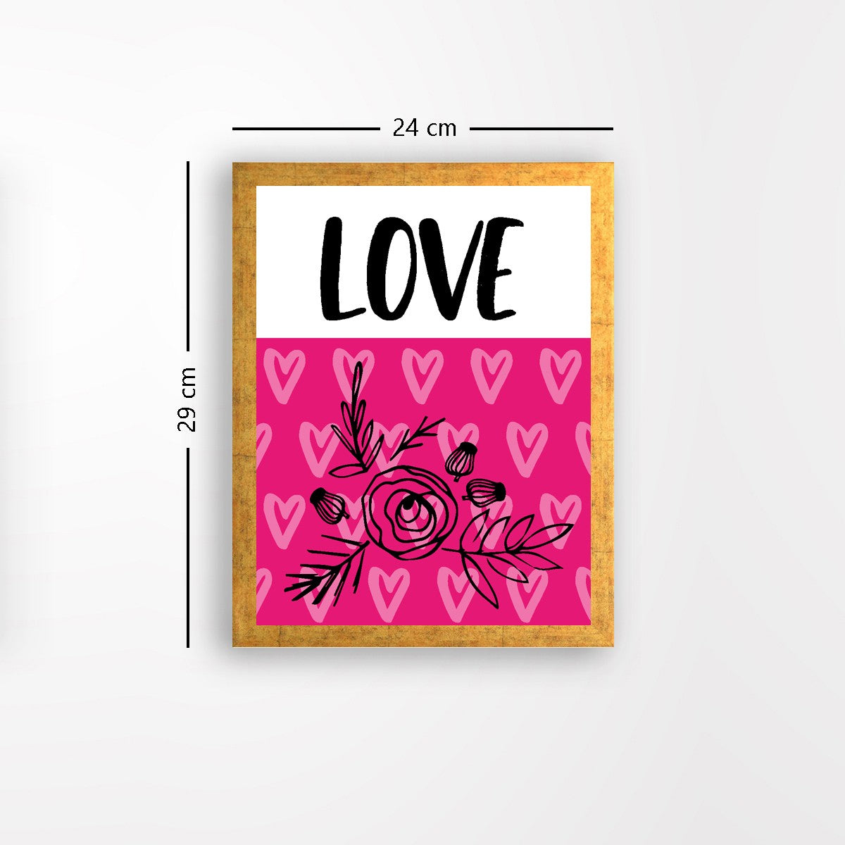 Quadro Decorativo MDF Emoldurado - Arte Multicolor 24x29cm com Moldura de Madeira 2cm