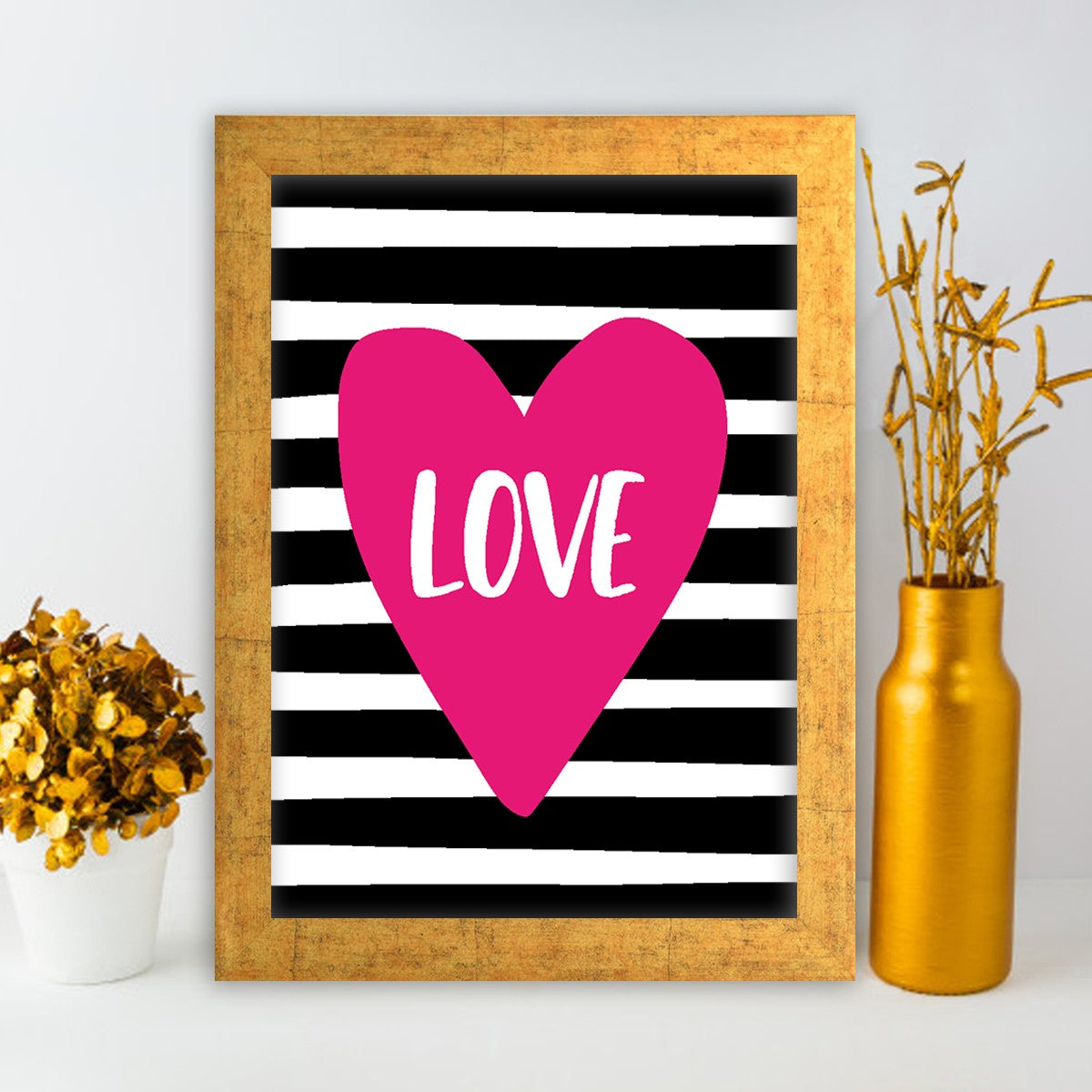 Quadro Decorativo MDF Emoldurado - Arte Multicolor 24x29cm com Moldura de Madeira 2cm