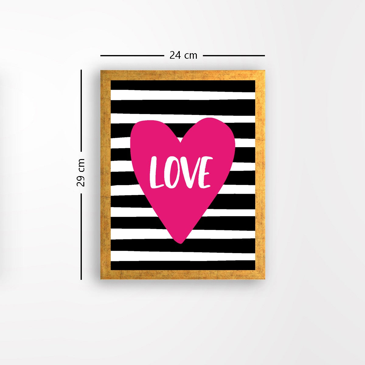 Quadro Decorativo MDF Emoldurado - Arte Multicolor 24x29cm com Moldura de Madeira 2cm