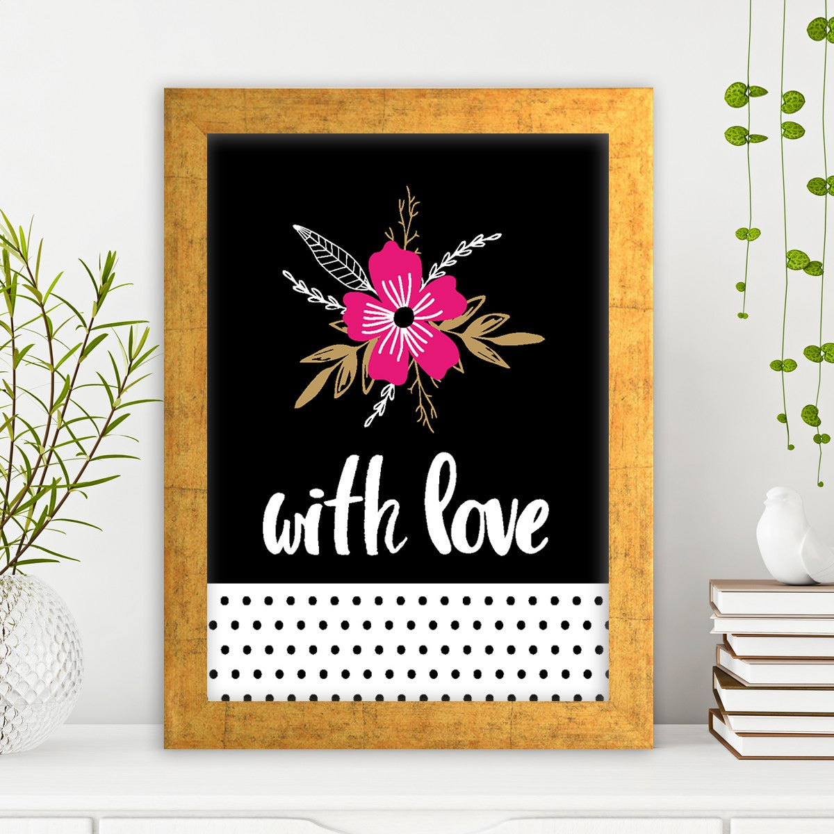 Quadro Decorativo MDF Emoldurado - Arte Multicolor 24x29cm com Moldura de Madeira 2cm