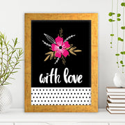 Quadro Decorativo MDF Emoldurado - Arte Multicolor 24x29cm com Moldura de Madeira 2cm