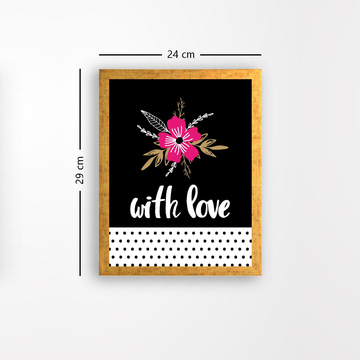 Quadro Decorativo MDF Emoldurado - Arte Multicolor 24x29cm com Moldura de Madeira 2cm