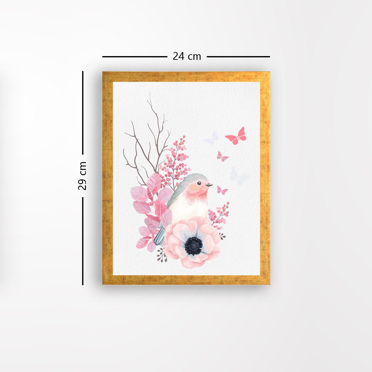 Quadro Decorativo MDF Emoldurado - Arte Multicolor 24x29cm com Moldura de Madeira 2cm