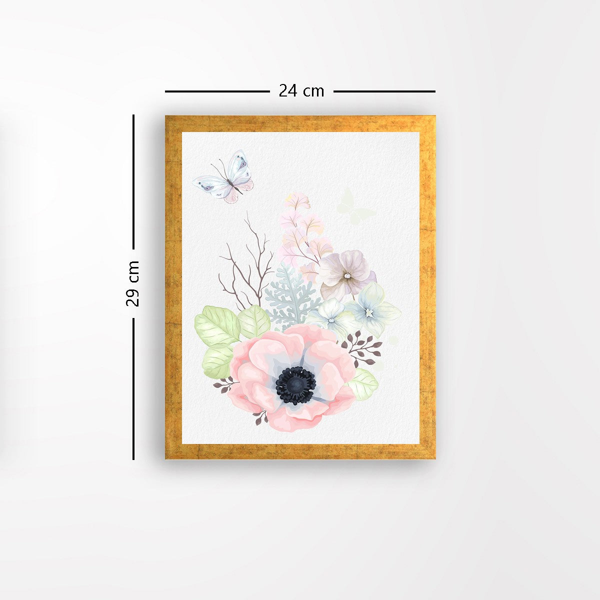 Quadro Decorativo MDF Emoldurado - Arte Multicolor 24x29cm com Moldura de Madeira 2cm