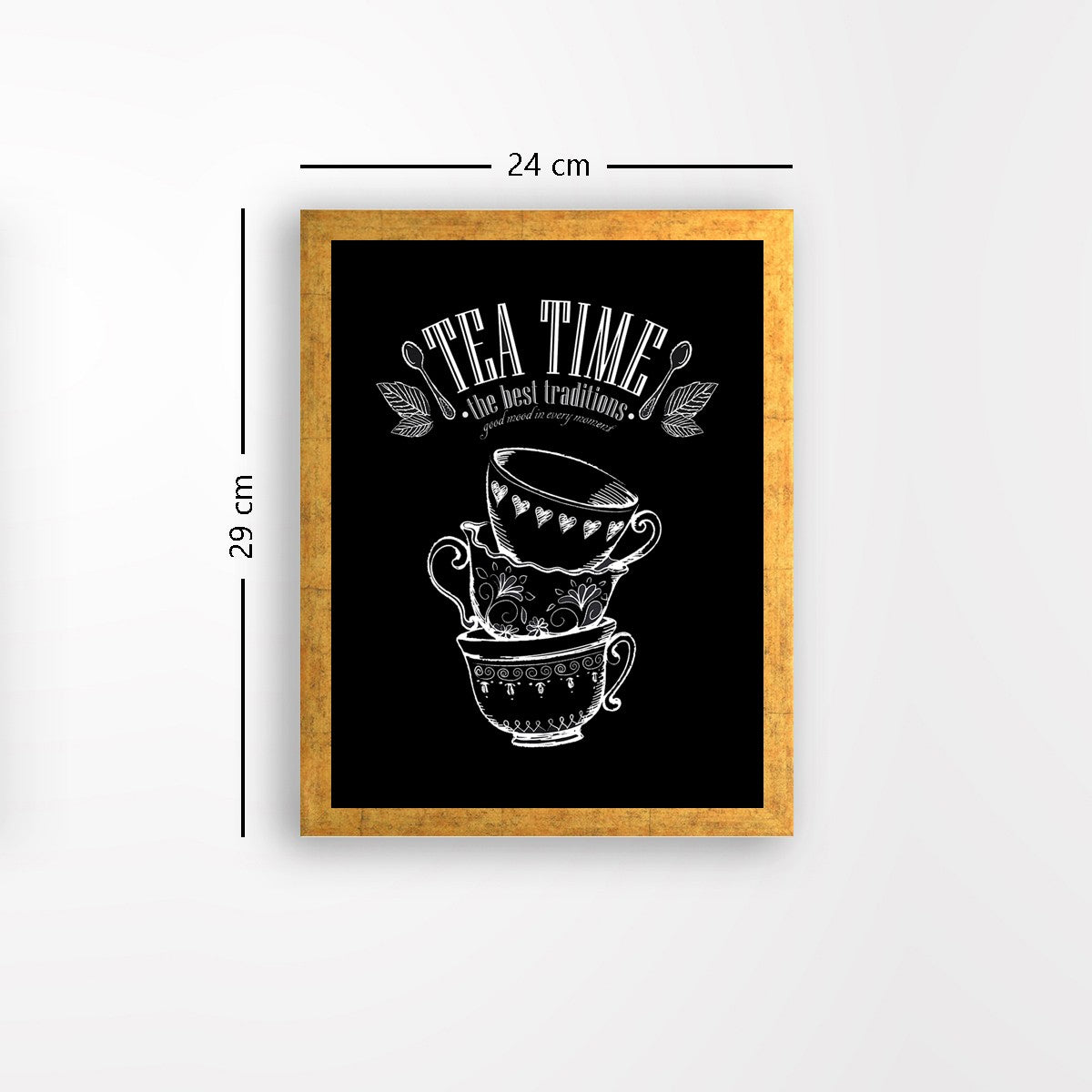 Quadro Decorativo MDF Emoldurado - Arte Multicolor 24x29cm com Moldura de Madeira 2cm